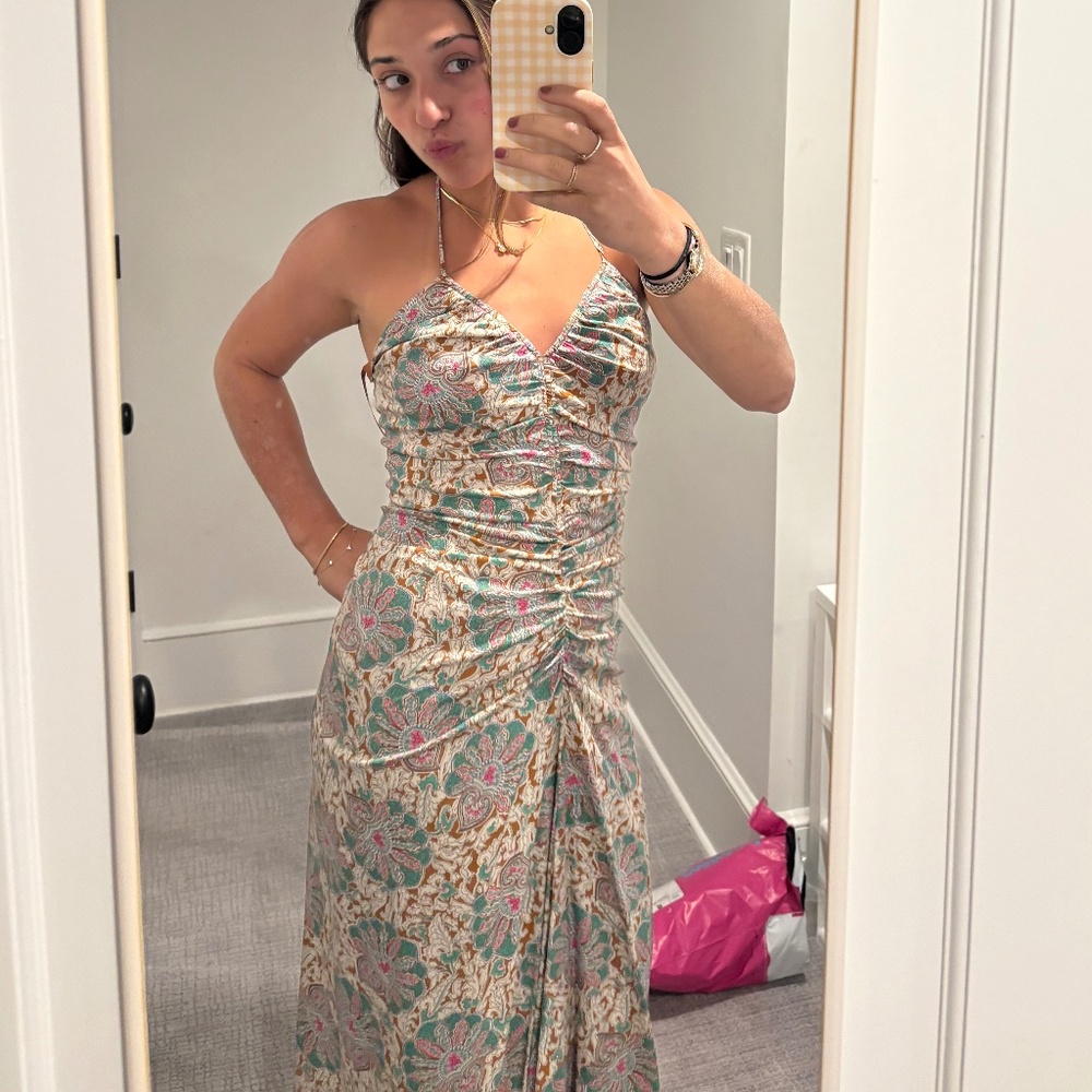 Veronica beard silk midi dress